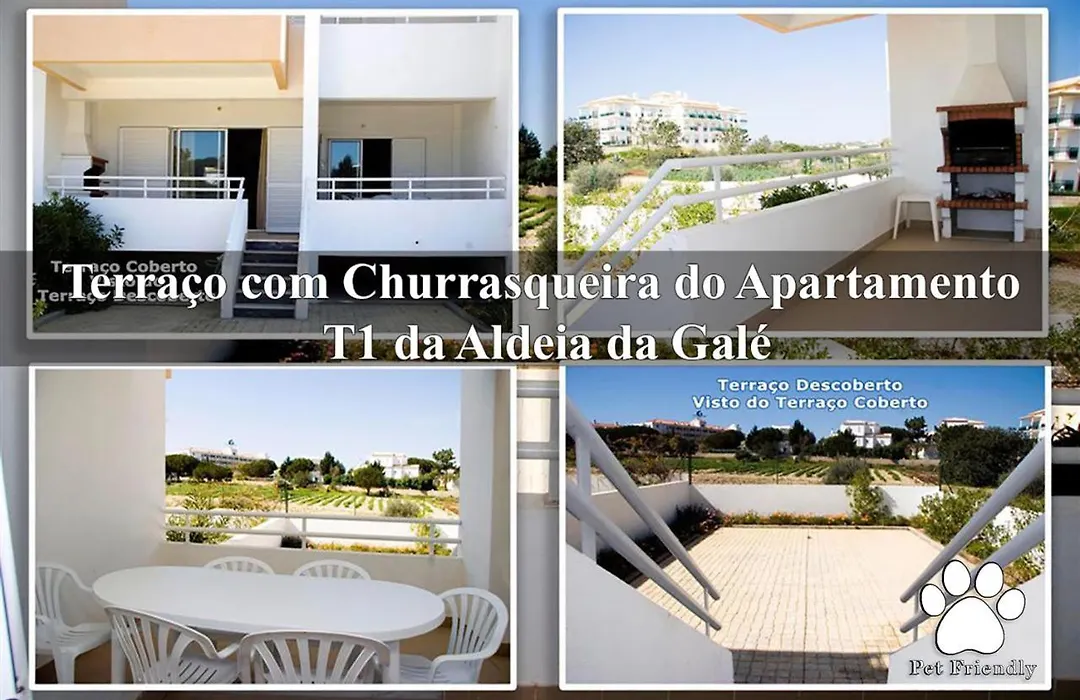 Os Apartamentos A Ramos na Praia da Galé Estão inserido em Condomínio com PISCINA, Fica apenas a 350 Metros da Praia da Galé - Apartamentos com Ar Condicionado tanto nos Quartos como na Sala, Smart TV com Prime Vídeo e Cozinha Completa-1